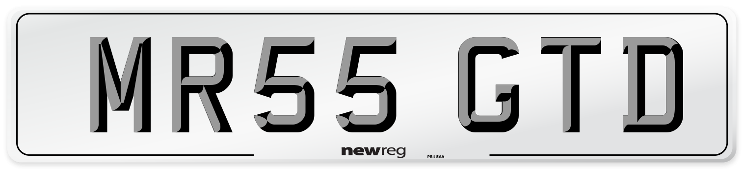 MR55 GTD Number Plate from New Reg